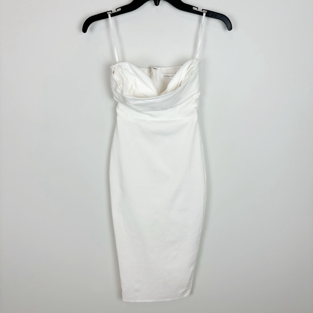 More To Come Sophia Strapless Midi Dress in White Size XXS - Picture 2 of 12